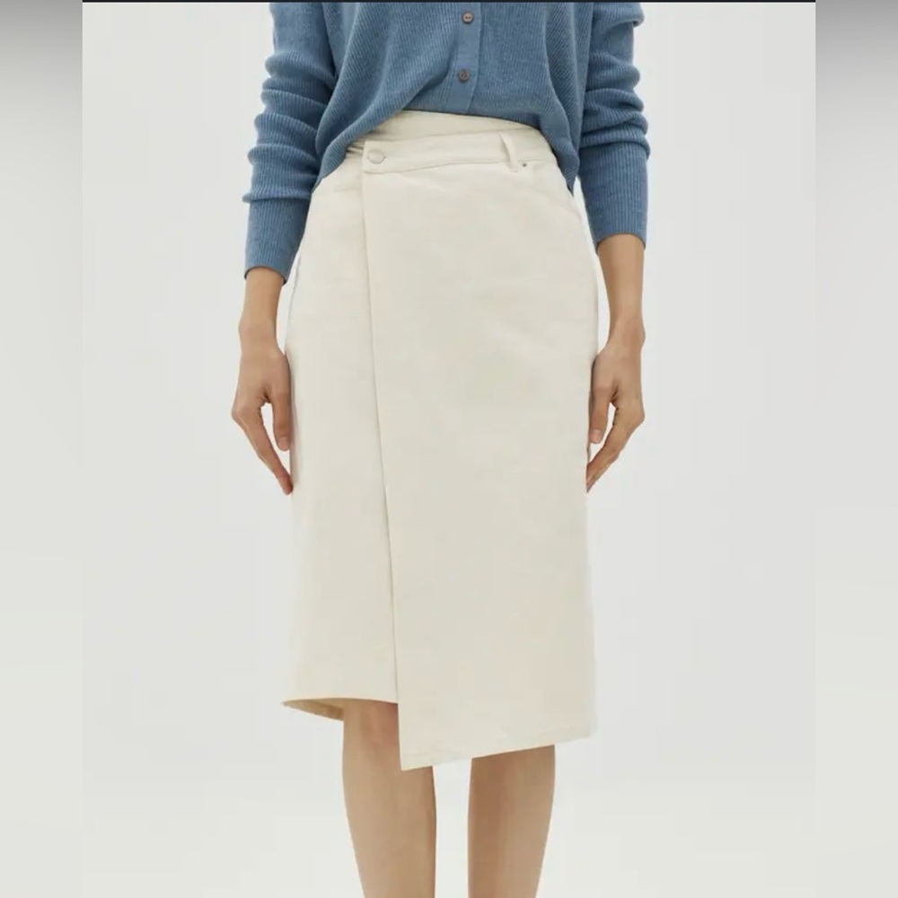LOVE BONITO Cream Wrap Skirt